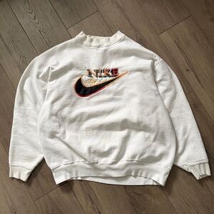 Nike Men's White Crewneck Sweater